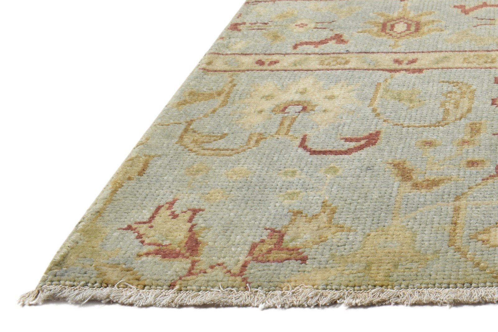Wool Sage Rug 2' X 2' Persian Hand Knotted Oushak Oriental Small Carpet   7864925683861