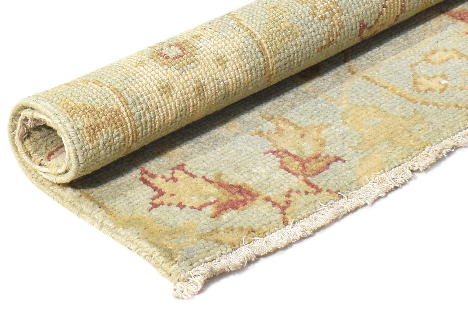 Wool Sage Rug 2' X 2' Persian Hand Knotted Oushak Oriental Small Carpet   7864925683861