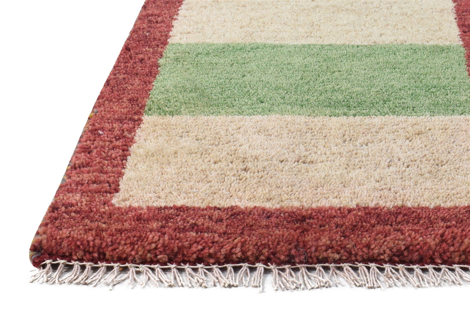 Wool Sand Rug 1' X 2' Tribal Hand Knotted Gabbeh Southwestern Small Carpet   7864505073813