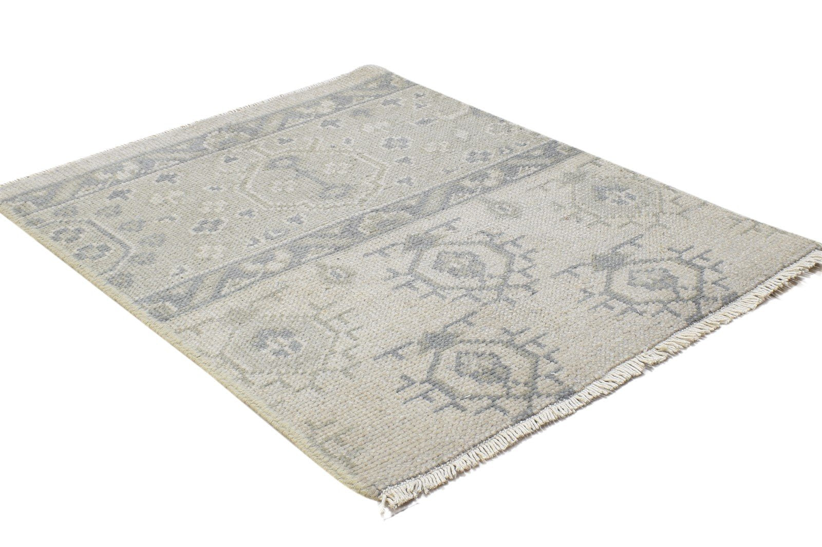 Wool Sand Rug 2' X 2' Persian Hand Knotted Bokhara Oriental Small Carpet   7864837669013