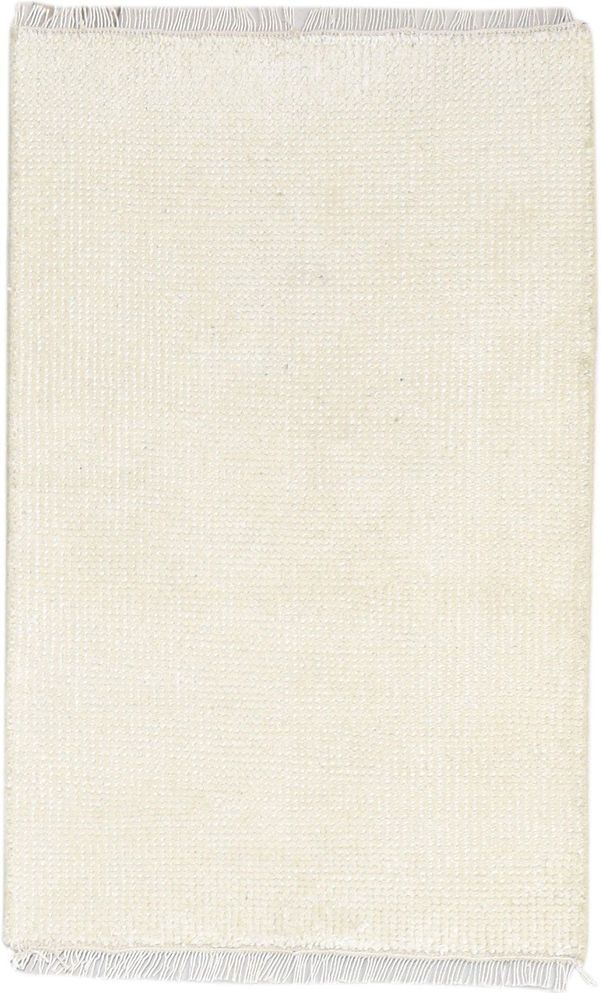 Wool Sand Rug 2' X 3' Modern Hand Knotted Scandinavian Solid Small Carpet   7864313774229