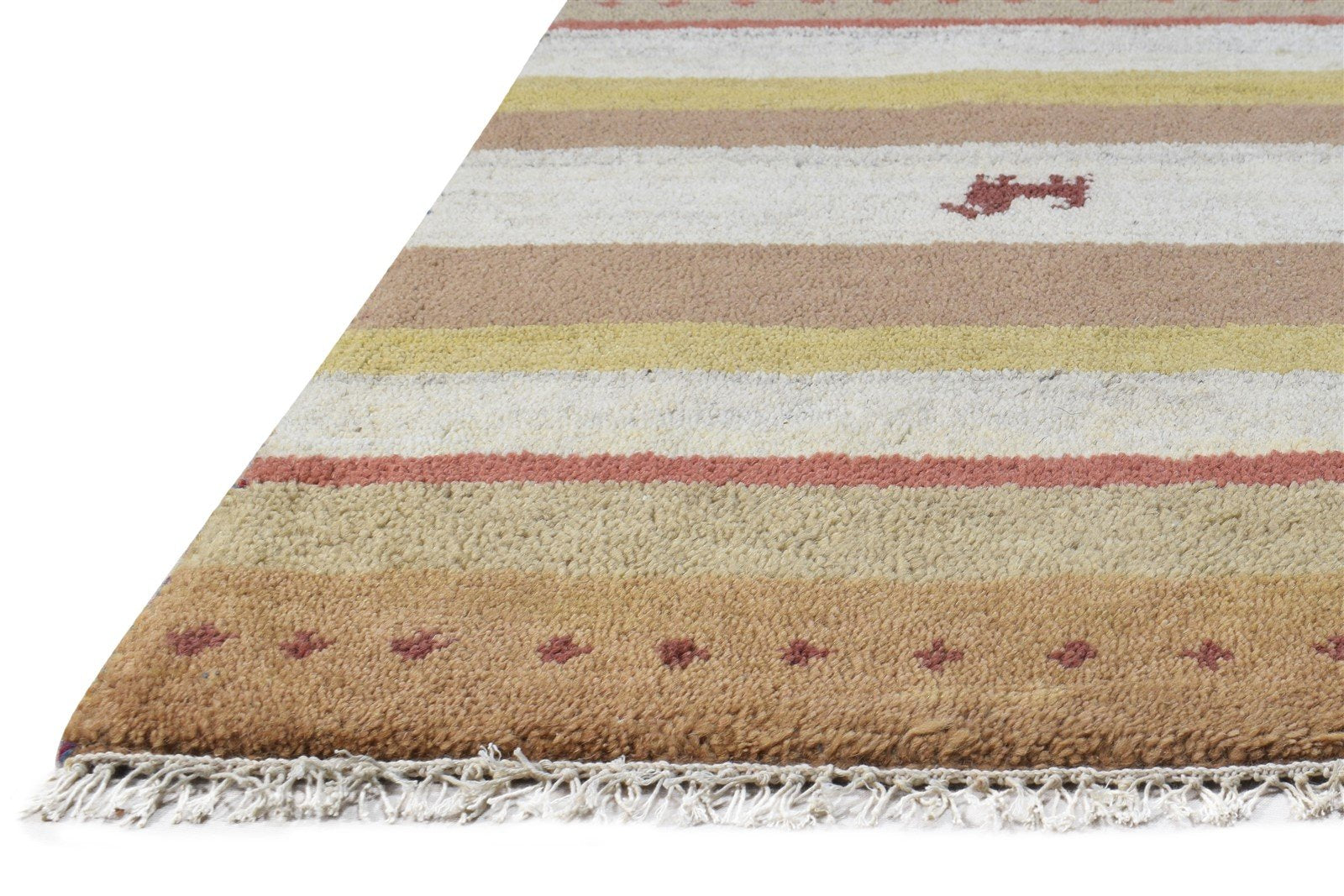 Wool Sand Rug 2' X 3' Tribal Hand Knotted Gabbeh Southwestern Small Carpet   7864510578837