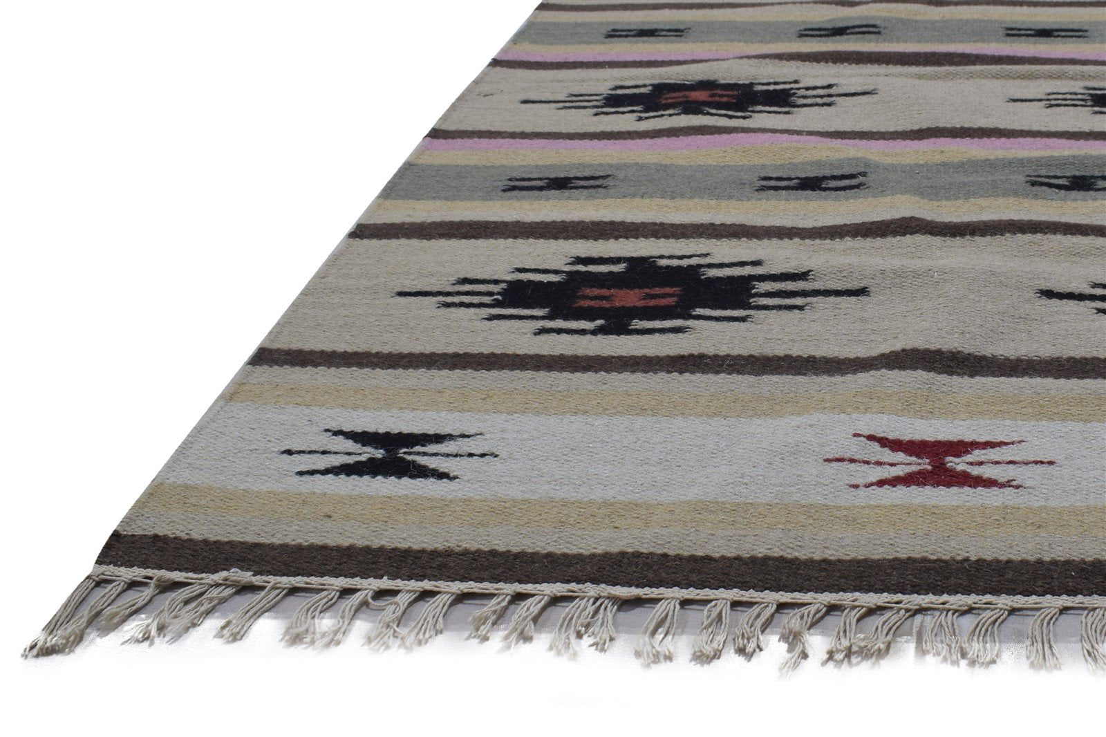Wool Sand Rug 3' X 5' Persian Dhurrie Oriental Tribal Small Carpet   7864354635925