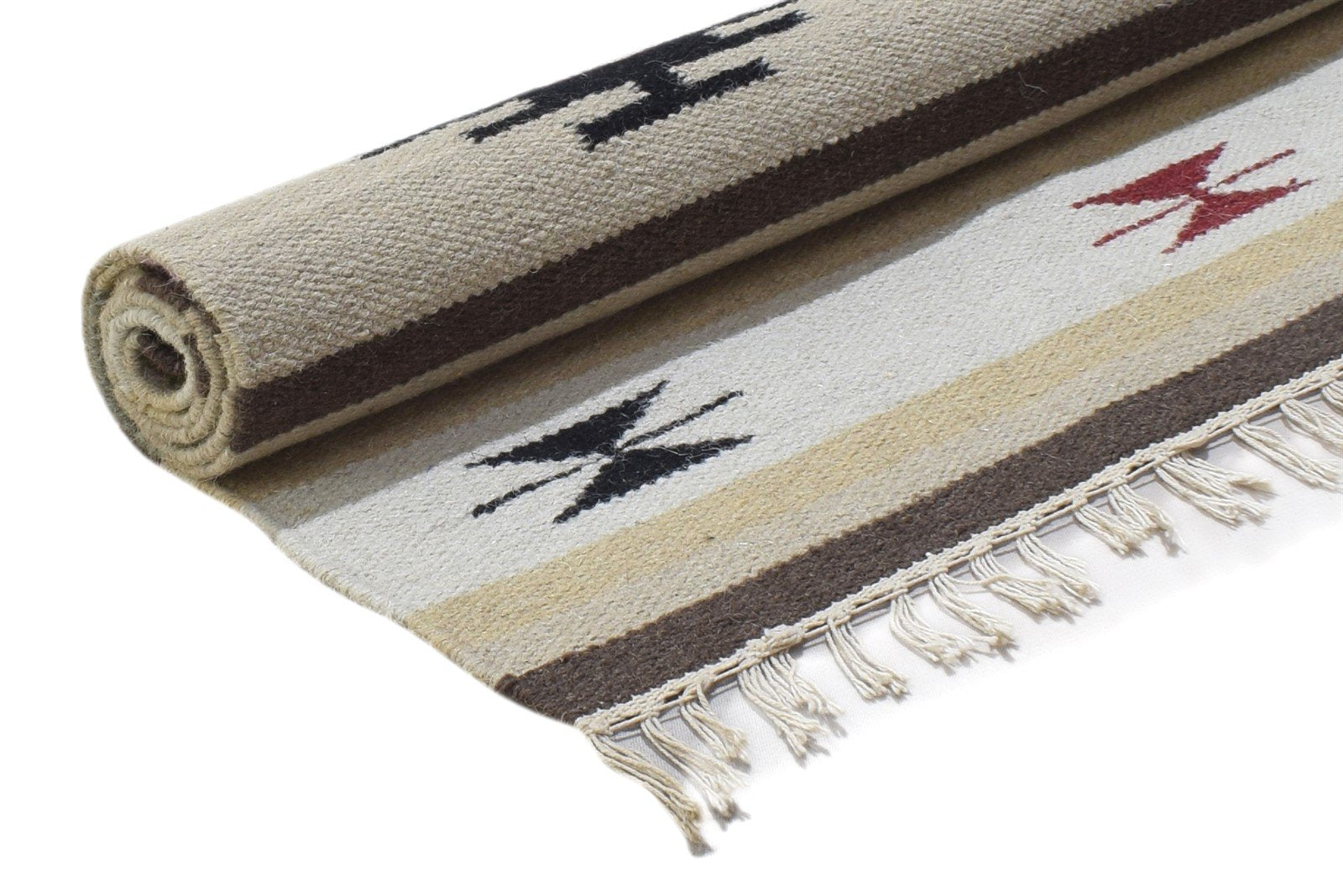 Wool Sand Rug 3' X 5' Persian Dhurrie Oriental Tribal Small Carpet   7864354635925