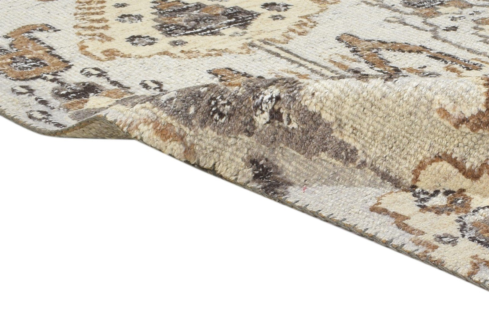 Wool Sand Rug 5' X 6' Persian Hand Knotted Oriental Ikat Room Size Carpet   7864874369173