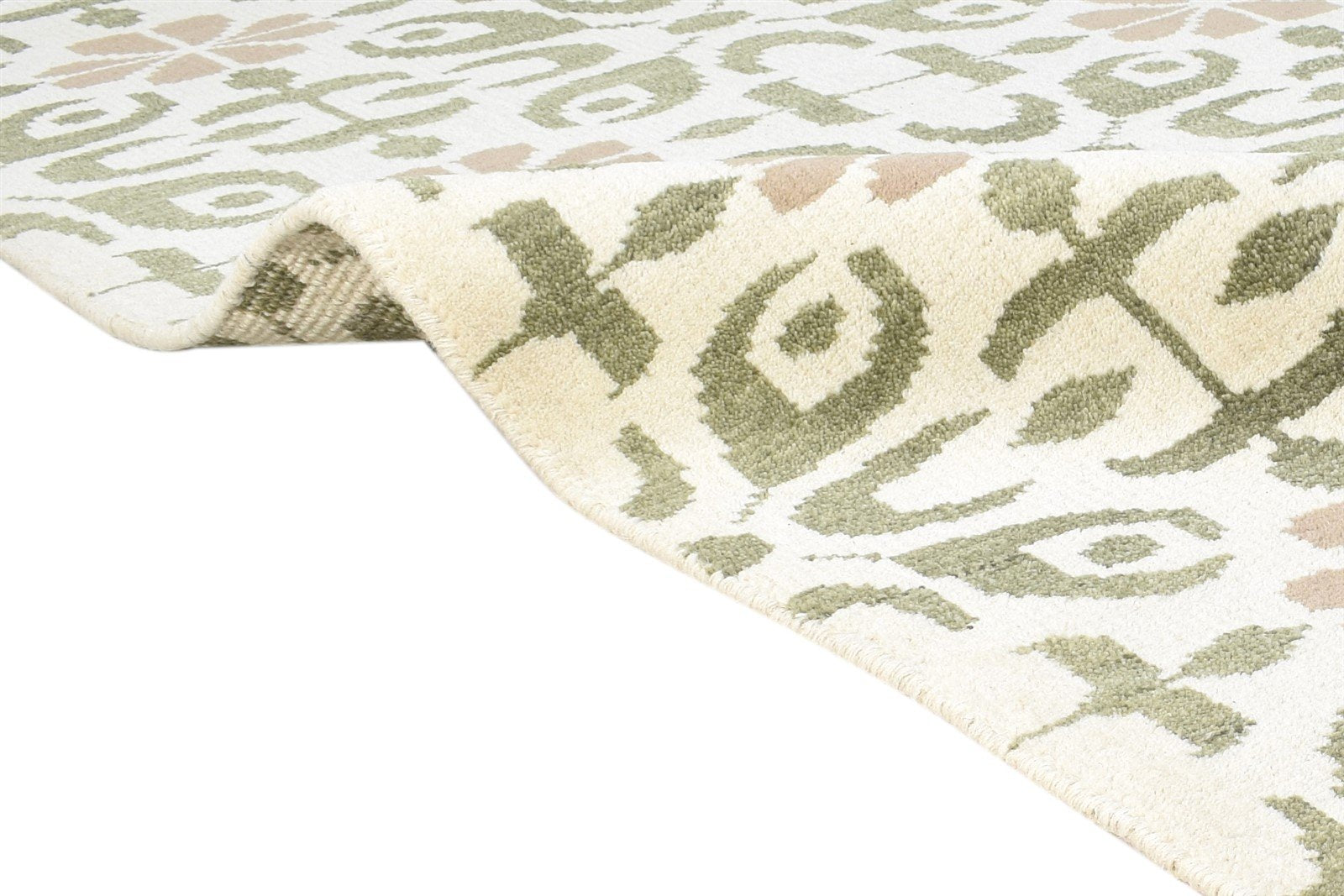 Wool Sand Rug 5' X 7' Modern Hand Knotted Scandinavian Floral Room Size Carpet   7864414797973