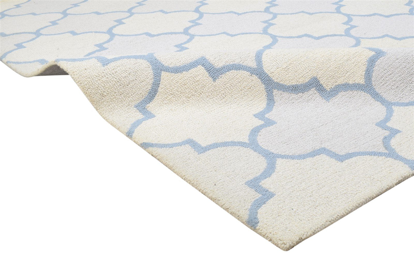 Alyse Wool Sand Rug 5' X 8' Modern Hand Tufted Moroccan Trellis   7864246927509