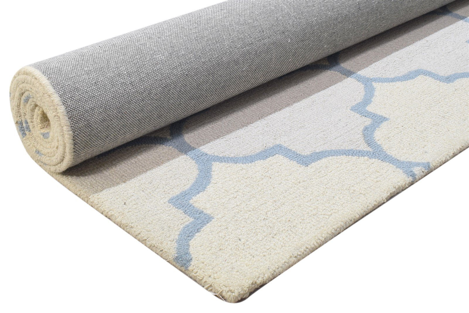 Alyse Wool Sand Rug 5' X 8' Modern Hand Tufted Moroccan Trellis   7864246927509