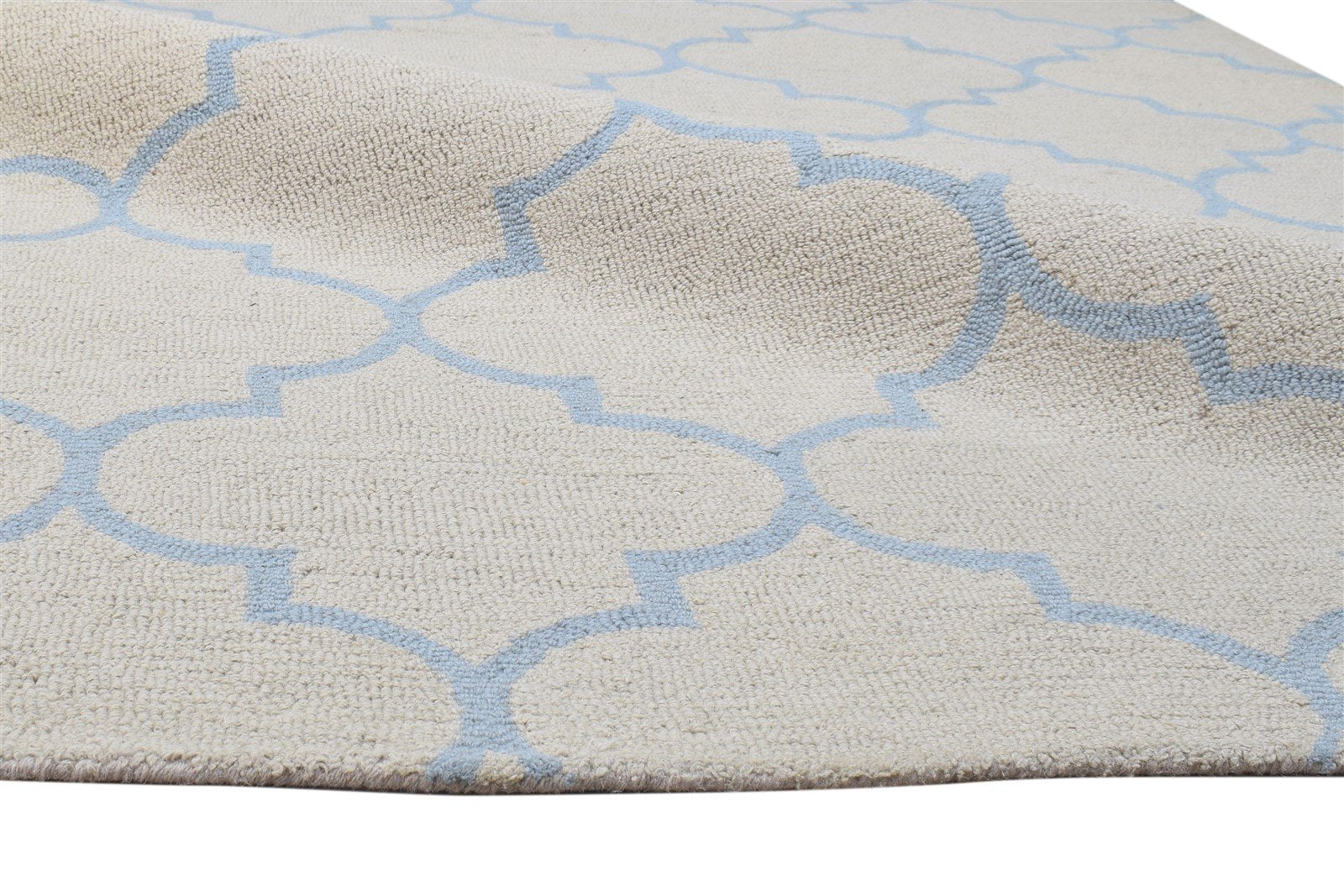 Alta Wool Sand Rug 5' X 8' Modern Hand Tufted Moroccan Trellis   7864256528533