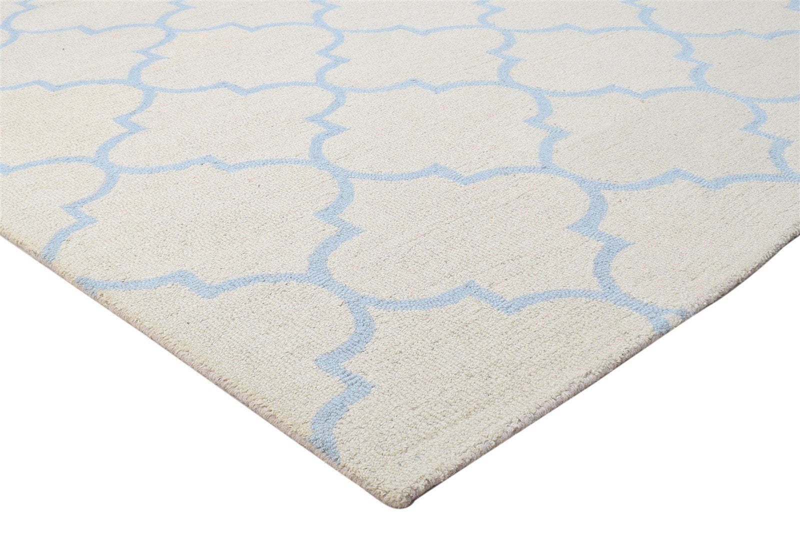 Alta Wool Sand Rug 5' X 8' Modern Hand Tufted Moroccan Trellis   7864256528533