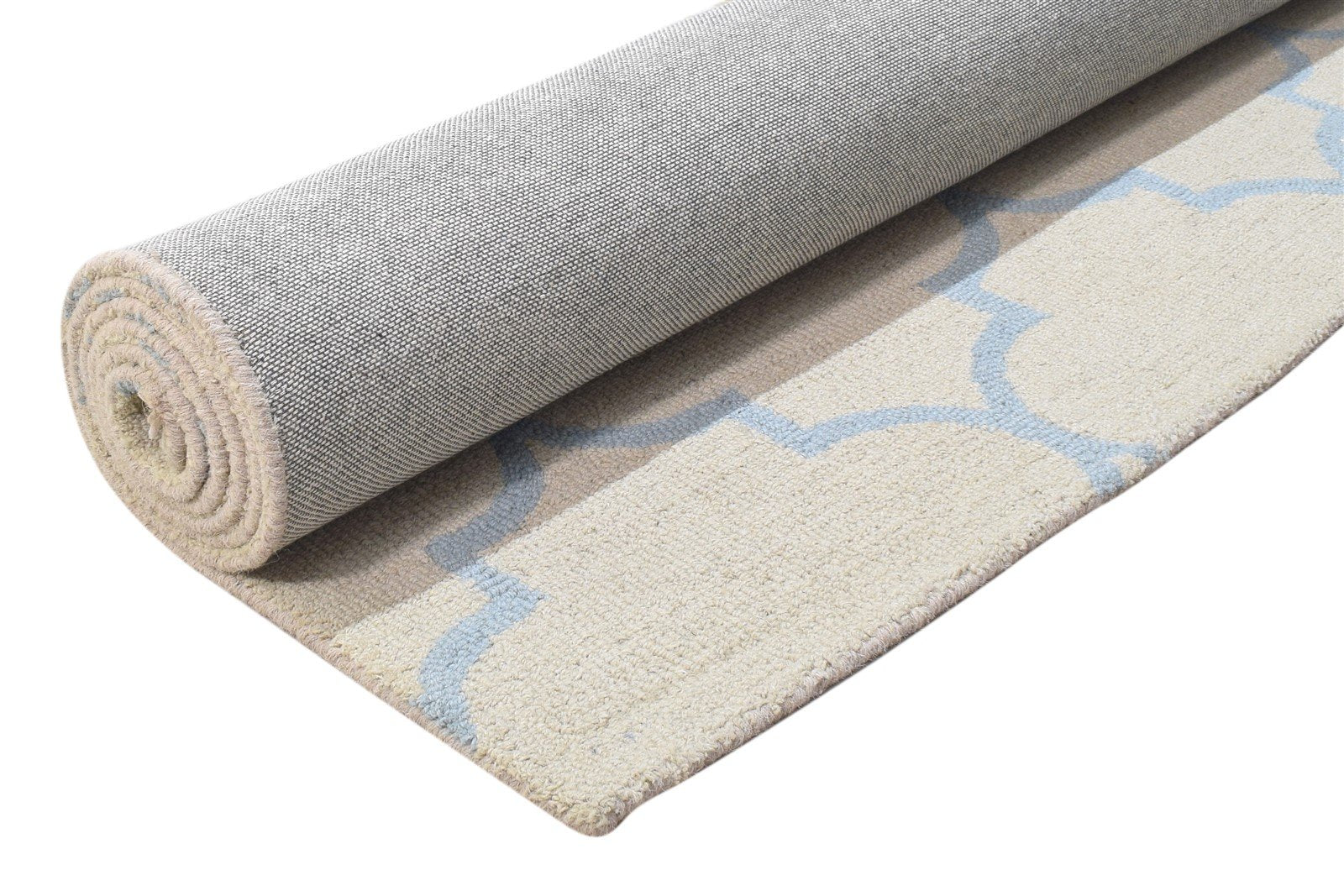 Alta Wool Sand Rug 5' X 8' Modern Hand Tufted Moroccan Trellis   7864256528533