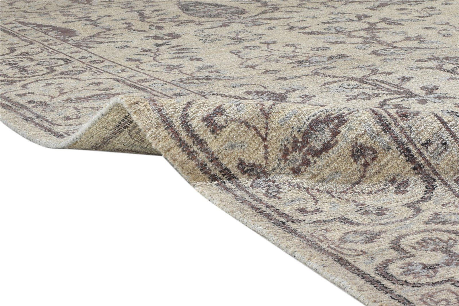 Wool Sand Rug 8' X 10' Persian Hand Knotted Mughal Oriental Large Carpet   7864170610837