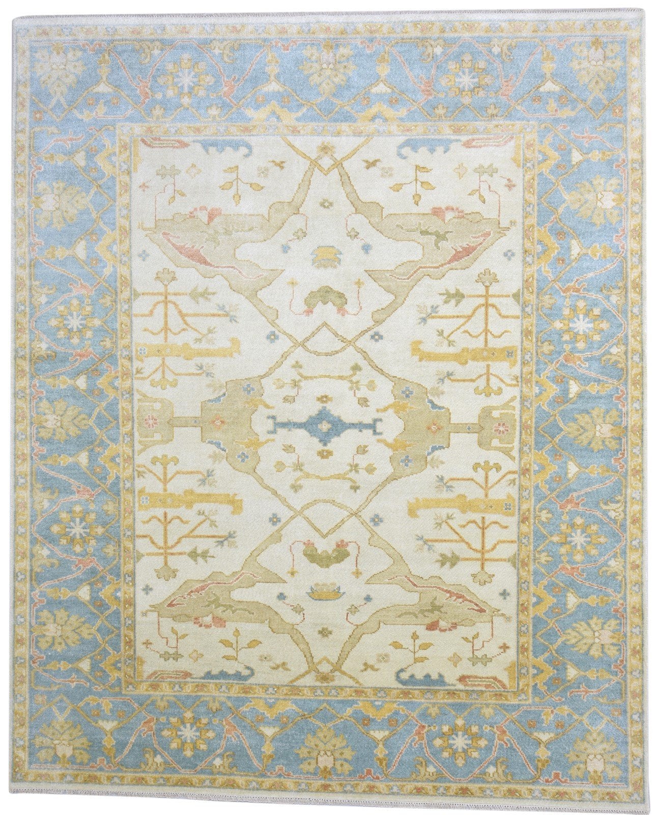 Wool Sand Rug 8' X 10' Persian Hand Knotted Oushak Oriental Large Carpet   7864182866069