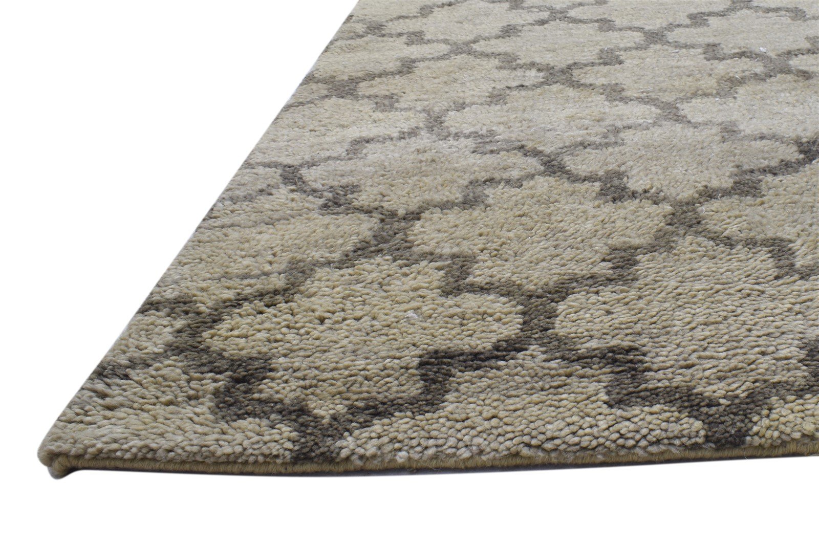 Wool Sand Rug 9' X 12' Persian Hand Knotted Moroccan Modern Extra Large Carpet   7864117559445