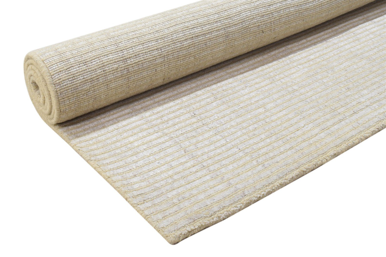 Wool / Silk Beige Rug 4X6 Modern Hand Woven Scandinavian Stars Room Size Carpet   7864312496277