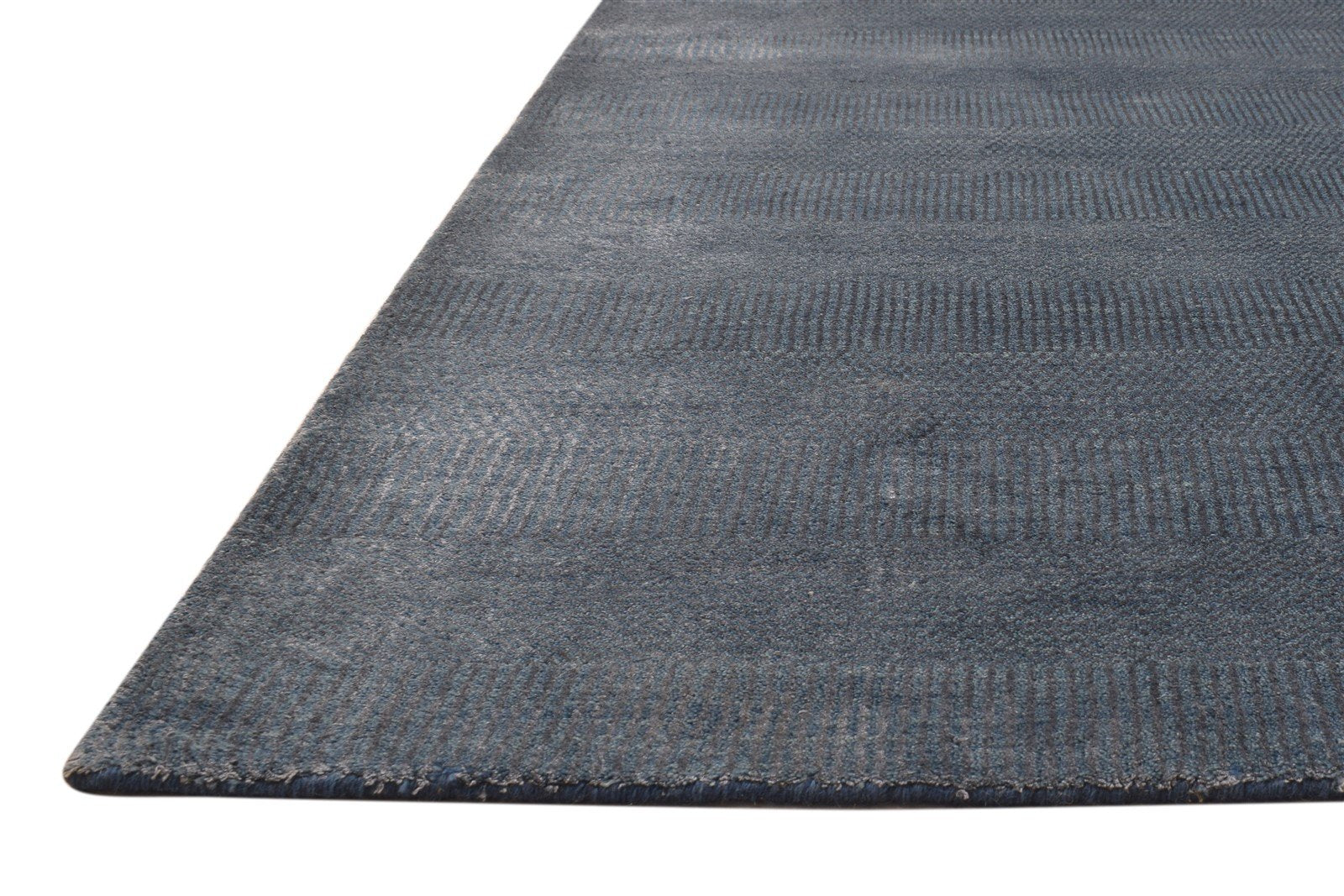 Wool / Silk Blue Rug 5X7 Modern Handloom Moroccan Grass Trellis Room Size   7864151802005