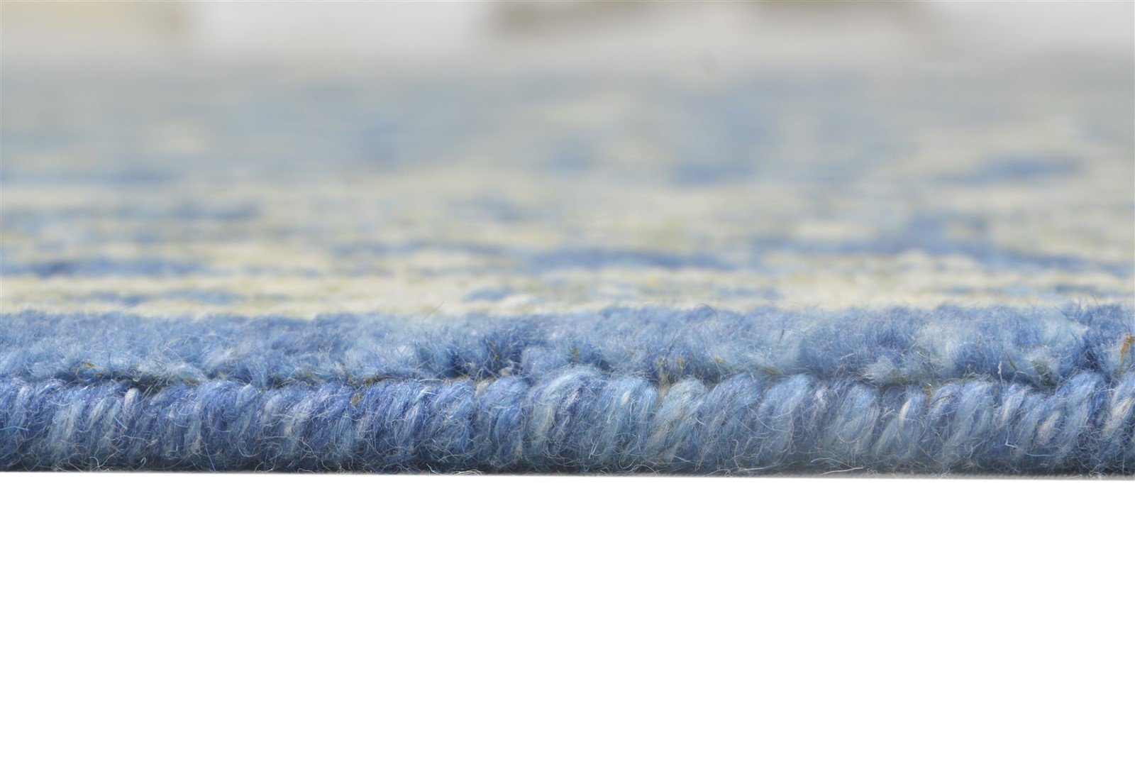 Wool Silk Blue Rug 5X8 Modern Jacquard Loom Oushak Oriental Room Size Carpet   7864145510549