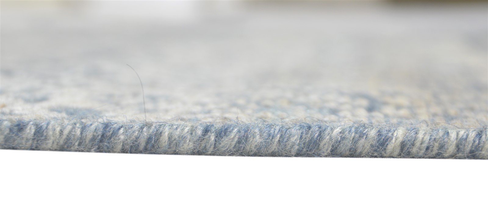 Wool Silk Blue Rug 5X9 Modern Hand Knotted Scandinavian Floral Room Size Carpet   7860678361237