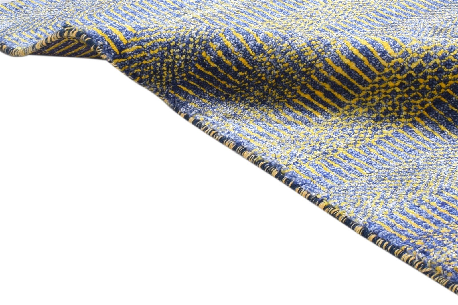 Wool / Silk Charcoal Rug 2X3 Modern Hand Knotted Grass Trellis Small Rug   7864197087381
