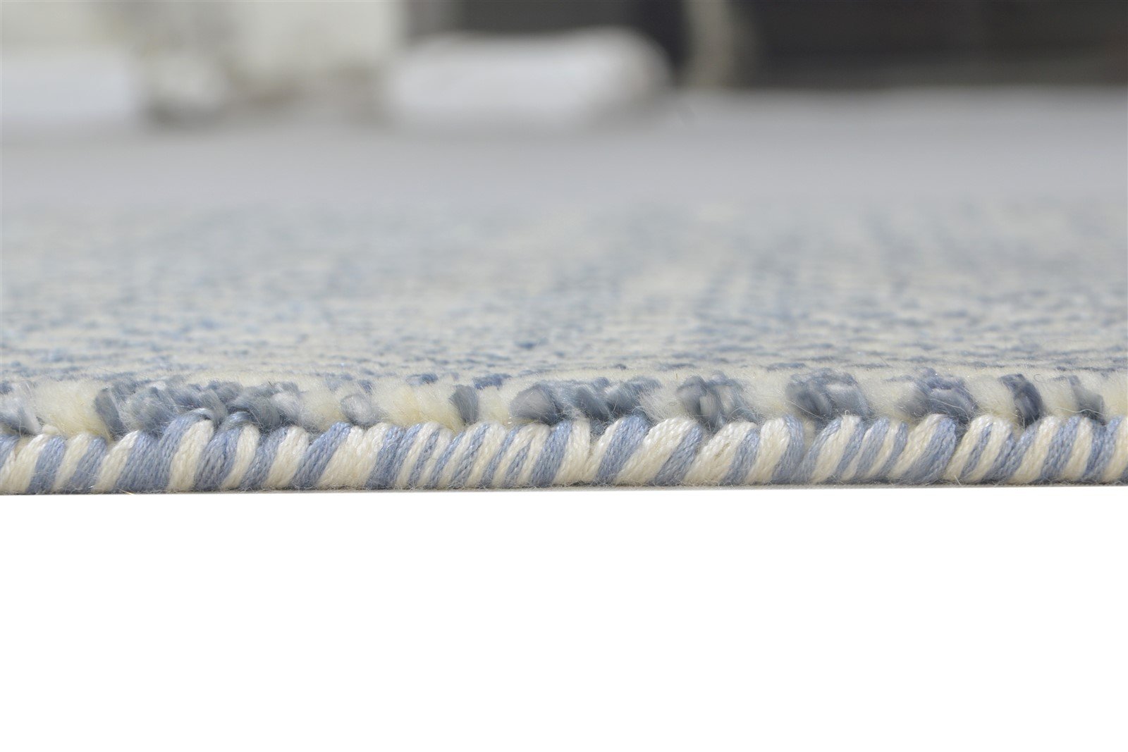 Wool Silk Charcoal Rug 2X3 Modern Hand Knotted Scandinavian Grass Trellis Small   7864316395669
