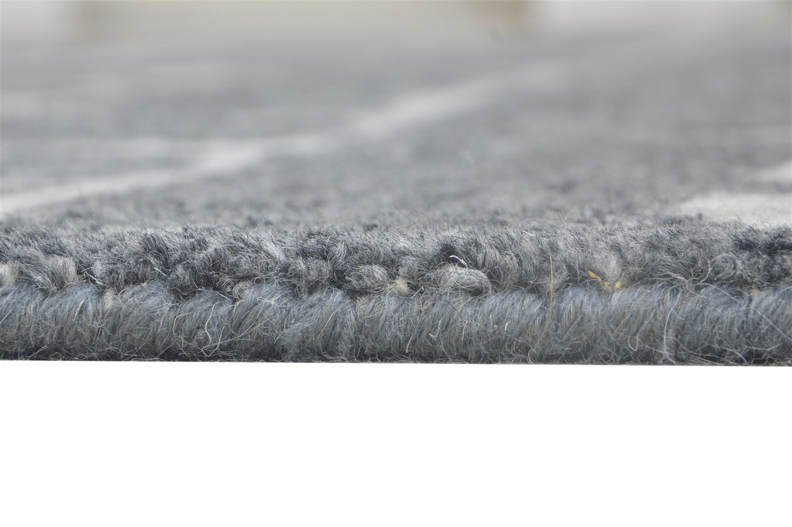 Wool / Silk Charcoal Rug 5X8 Modern Hand Knotted Scandinavian Abstract Room Size   7865011699861