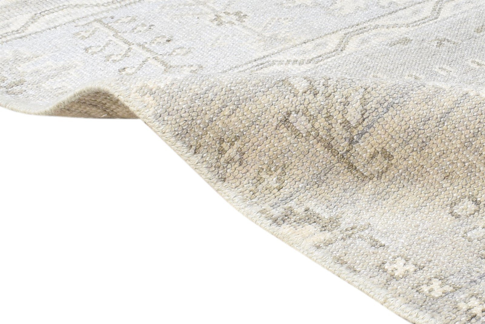 Wool Silk Grey Rug 2X3 Persian Hand Knotted Sarouk-Indian Oriental Small Carpet   7865155027093