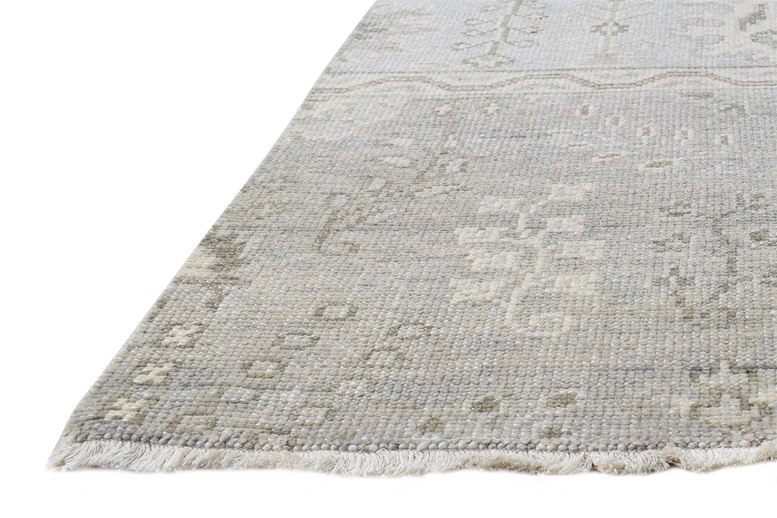 Wool Silk Grey Rug 2X3 Persian Hand Knotted Sarouk-Indian Oriental Small Carpet   7865155027093