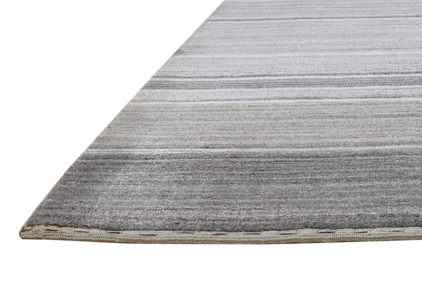 Wool Silk Grey Rug 4' X 6' Modern Handloom Scandinavian Tribal Room Size Carpet   7864882954389