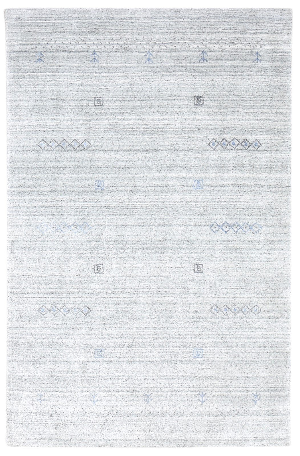 Wool Silk Grey Rug 4' X 6' Persian Handloom Gabbeh Tribal Room Size Carpet   7864886362261