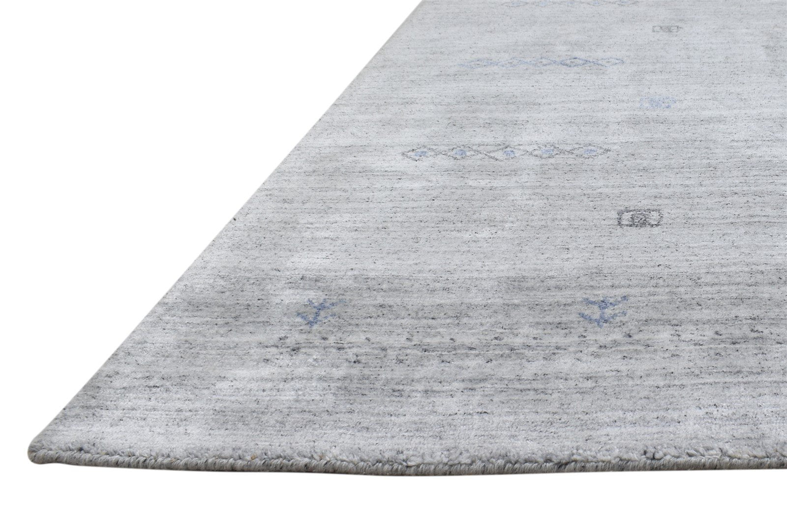 Wool Silk Grey Rug 4' X 6' Persian Handloom Gabbeh Tribal Room Size Carpet   7864886362261