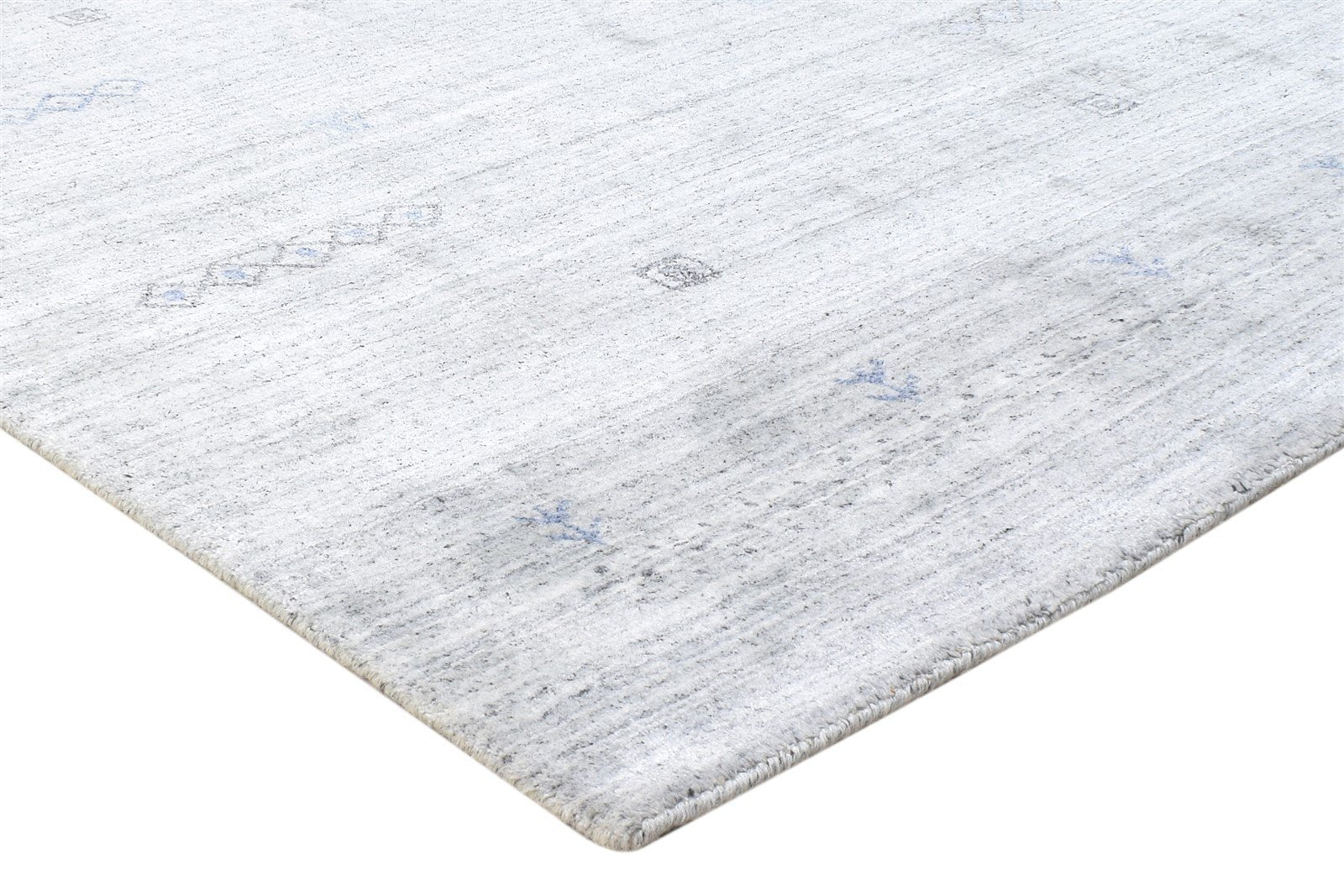 Wool Silk Grey Rug 4' X 6' Persian Handloom Gabbeh Tribal Room Size Carpet   7864886362261
