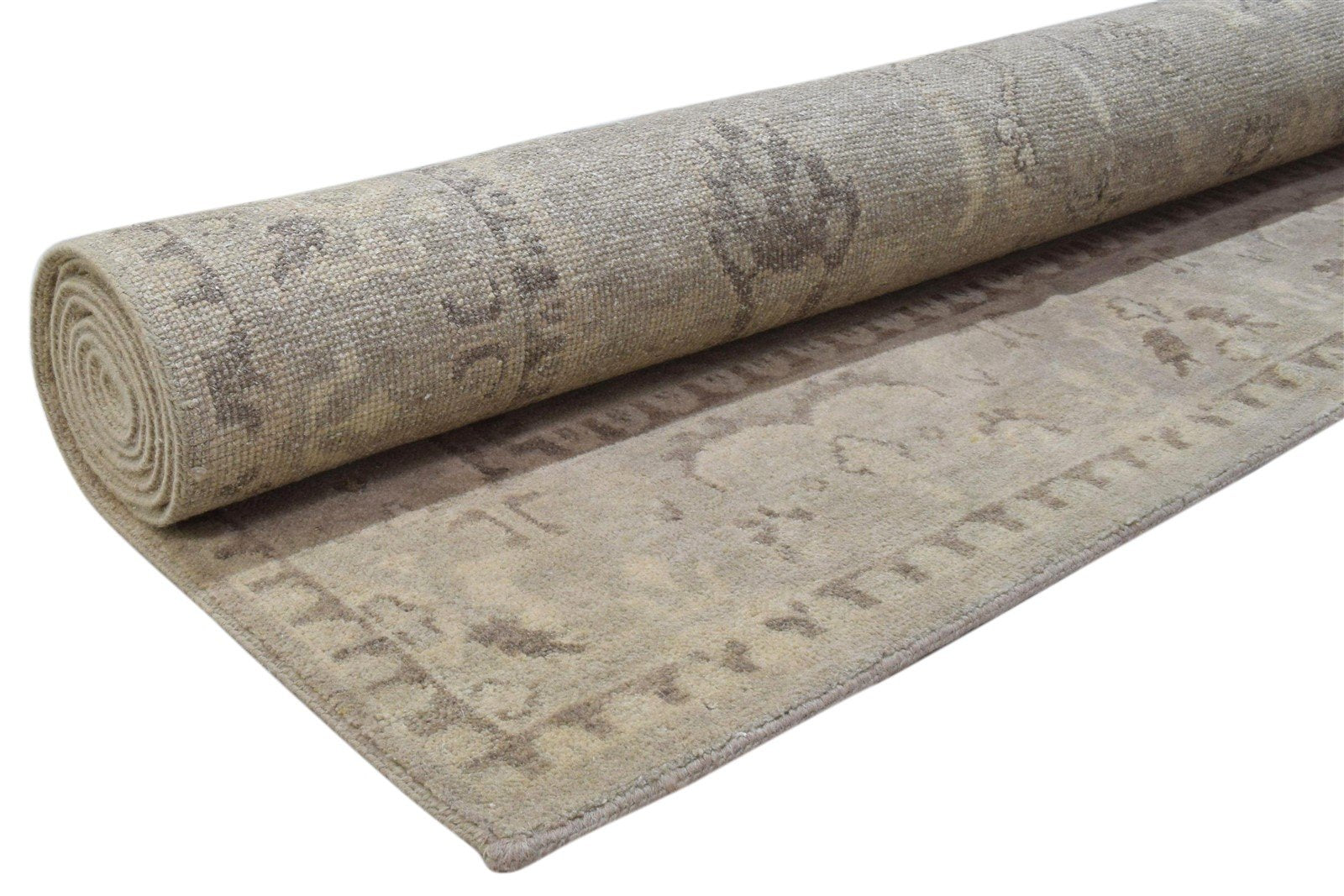 Rochell Wool Silk Grey Rug 8' X 10' Persian Hand Knotted Oushak Oriental   7860689207445