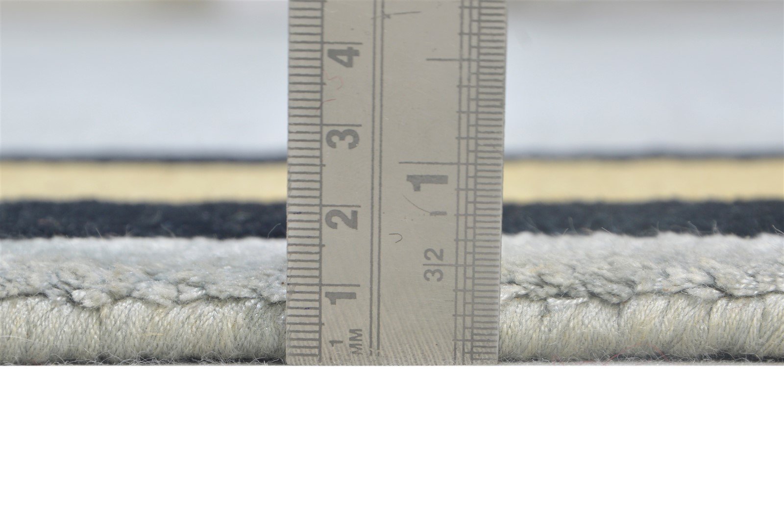 Wool / Silk Grey Rug 8X10 Modern Hand Knotted Scandinavian Bordered Large Carpet   7864911167637