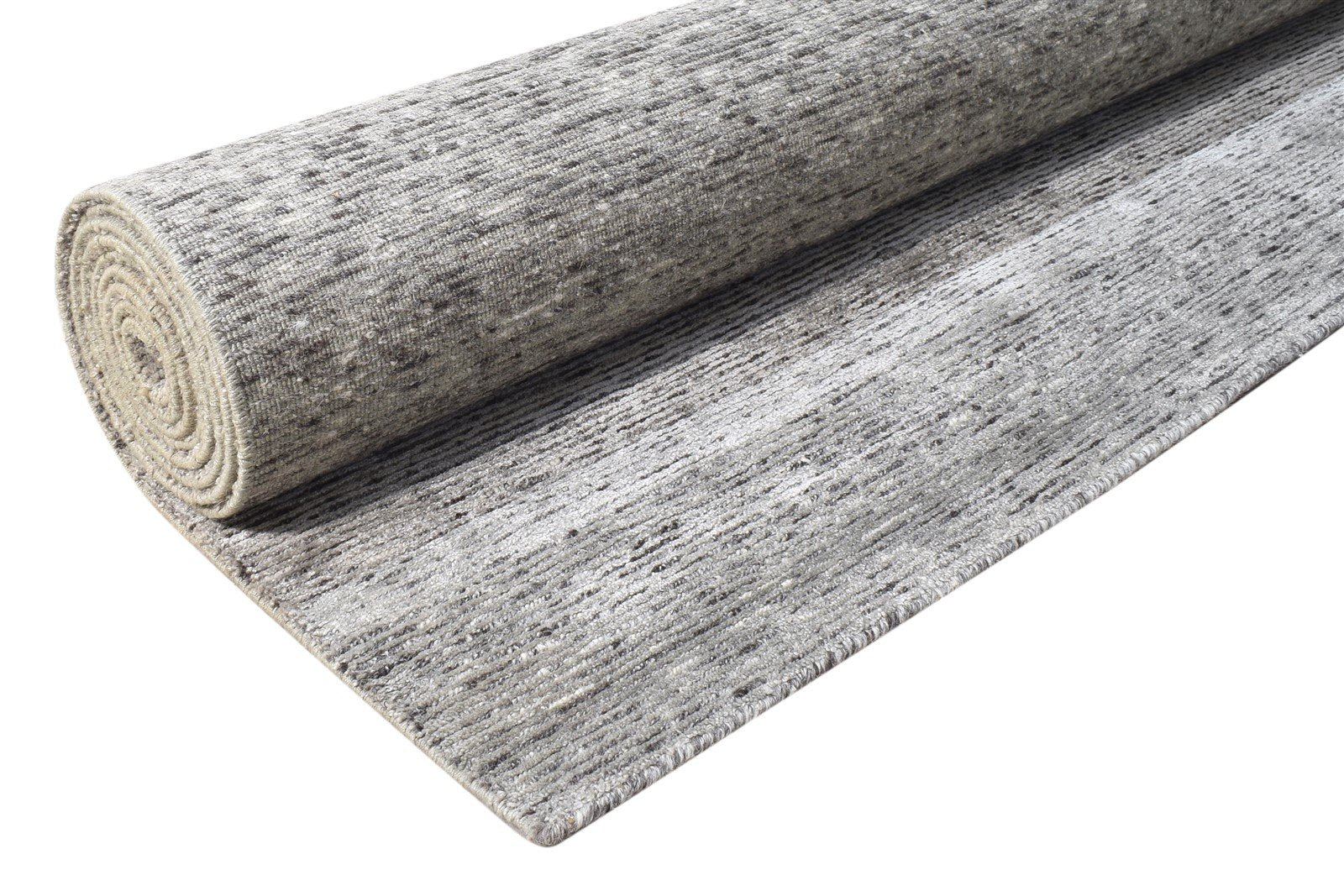 Wool / Silk Grey Rug 9X12 Modern Hand Knotted Scandinavian Solid Extra Large   7864579293333