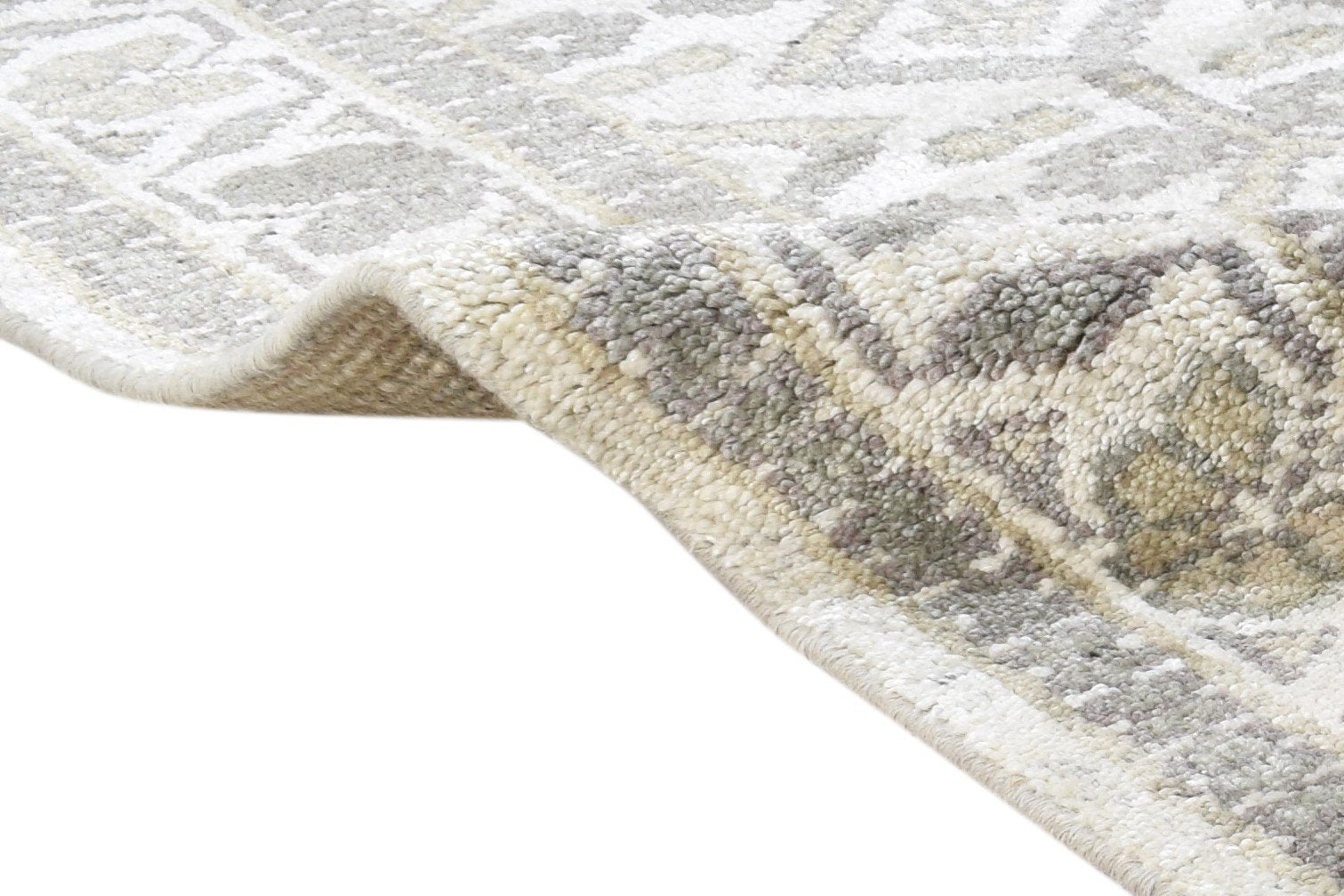 Wool / Silk Grey Rug 9X12 Persian Hand Knotted Oushak Oriental Extra Large   7864970444949