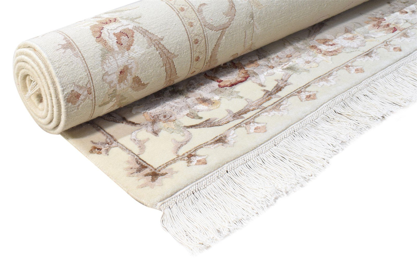 Wool / Silk Ivory Rug 6X8 Persian Hand Knotted Abbuson Oriental Room Size   7865125732501