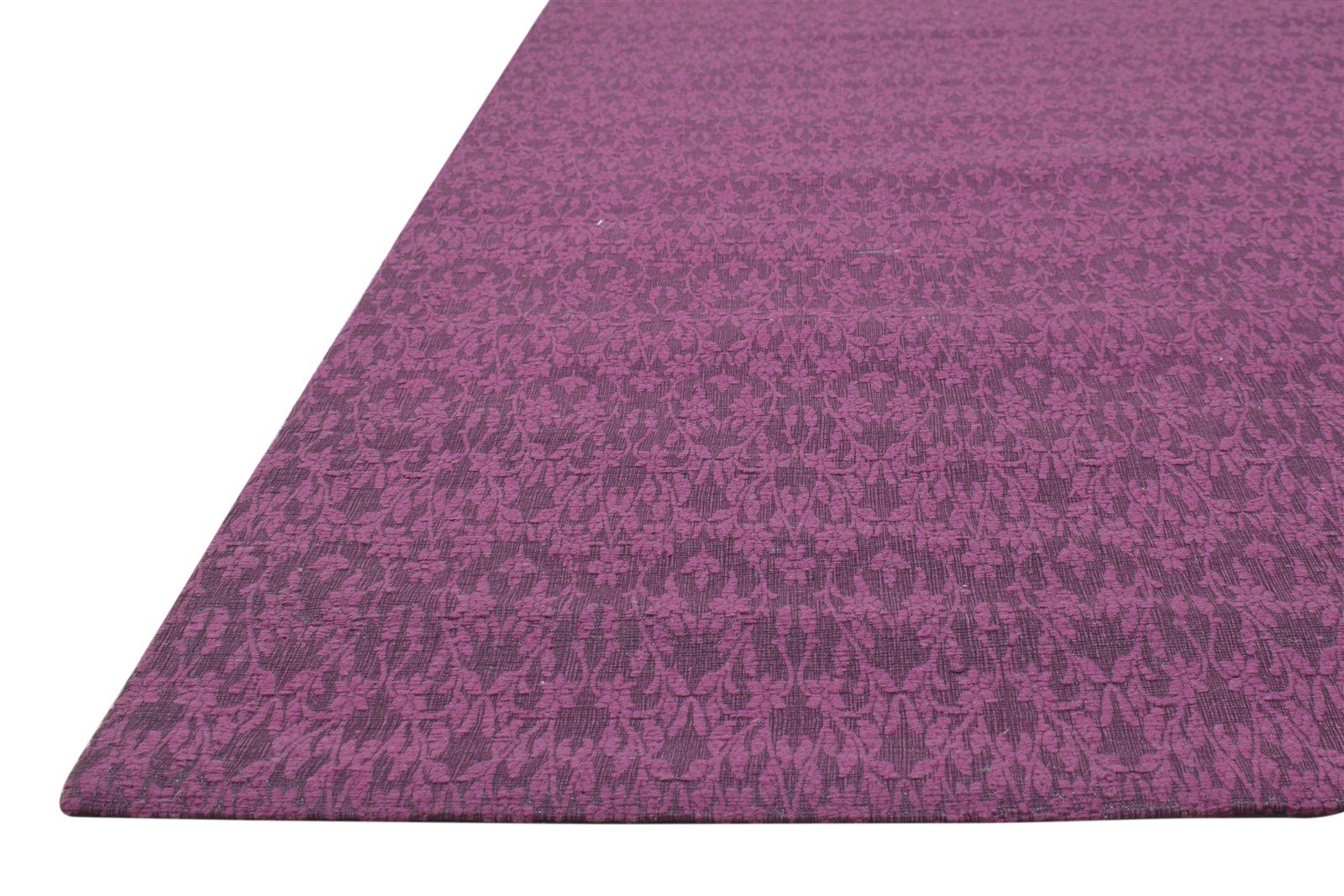 Wool / Silk Purple Rug 5X7 Modern Jacquard Loom French Floral Room Size Carpet   7864178671765