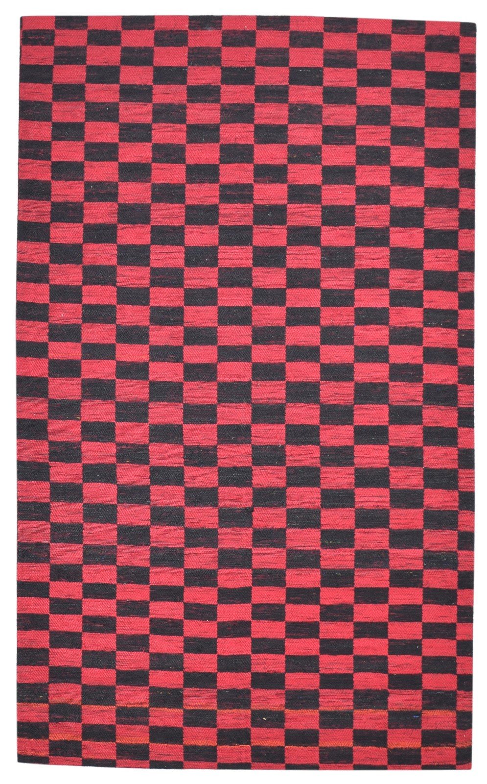 Wool / Silk Red Rug 4X7 Modern Jacquard Loom Bohemian Geometric Room Size   7864177197205