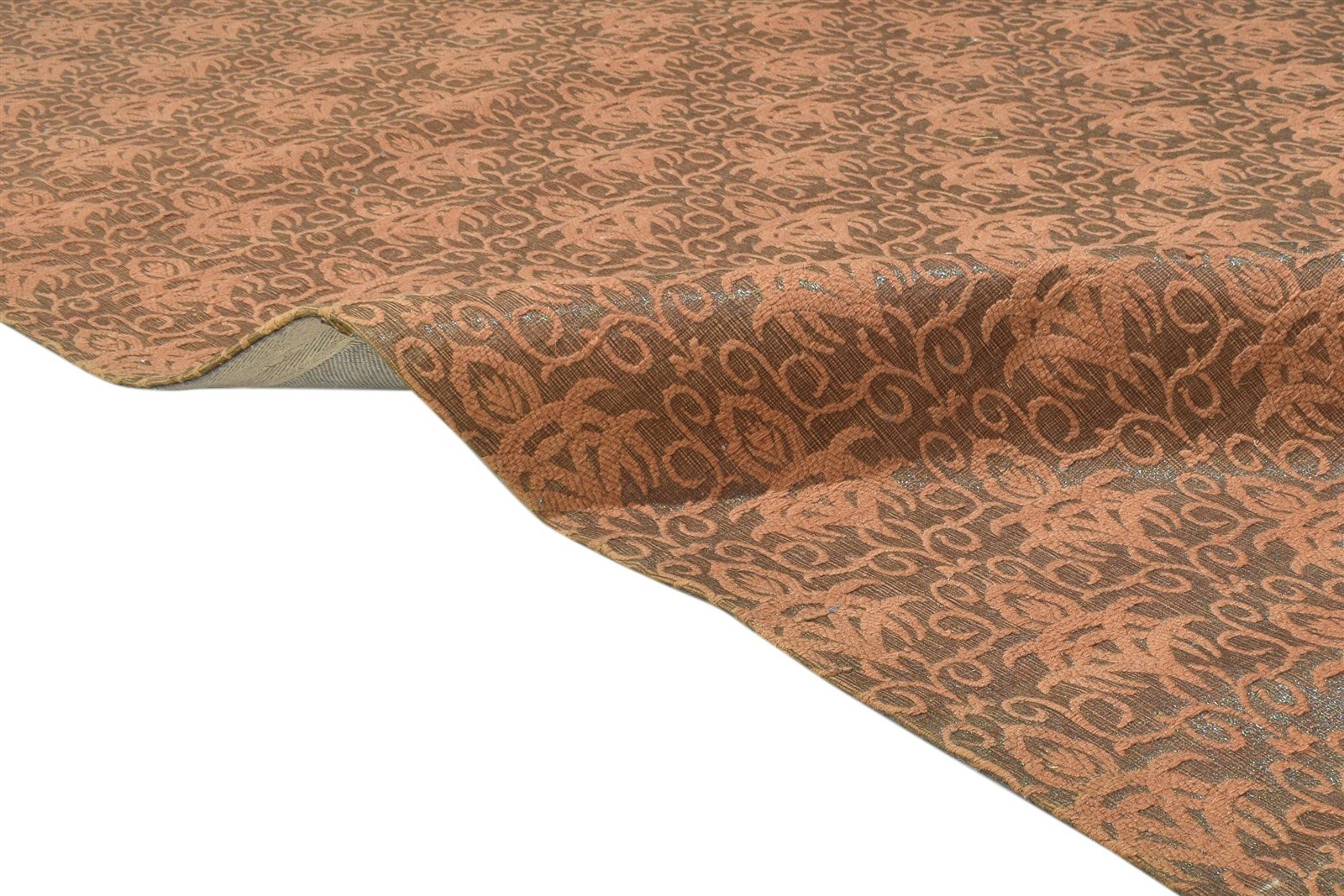 Wool / Silk Rust Rug 5X7 Modern Jacquard Loom French Floral Room Size Carpet   7864177688725