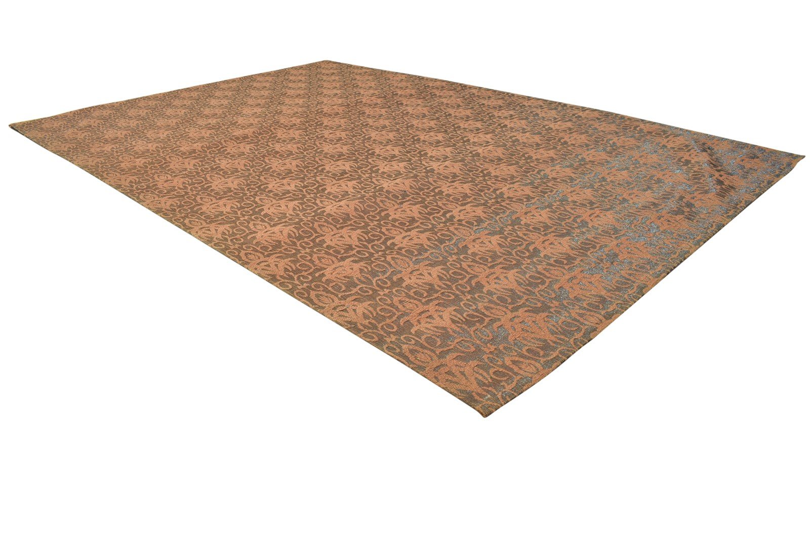 Wool / Silk Rust Rug 5X7 Modern Jacquard Loom French Floral Room Size Carpet   7864177688725