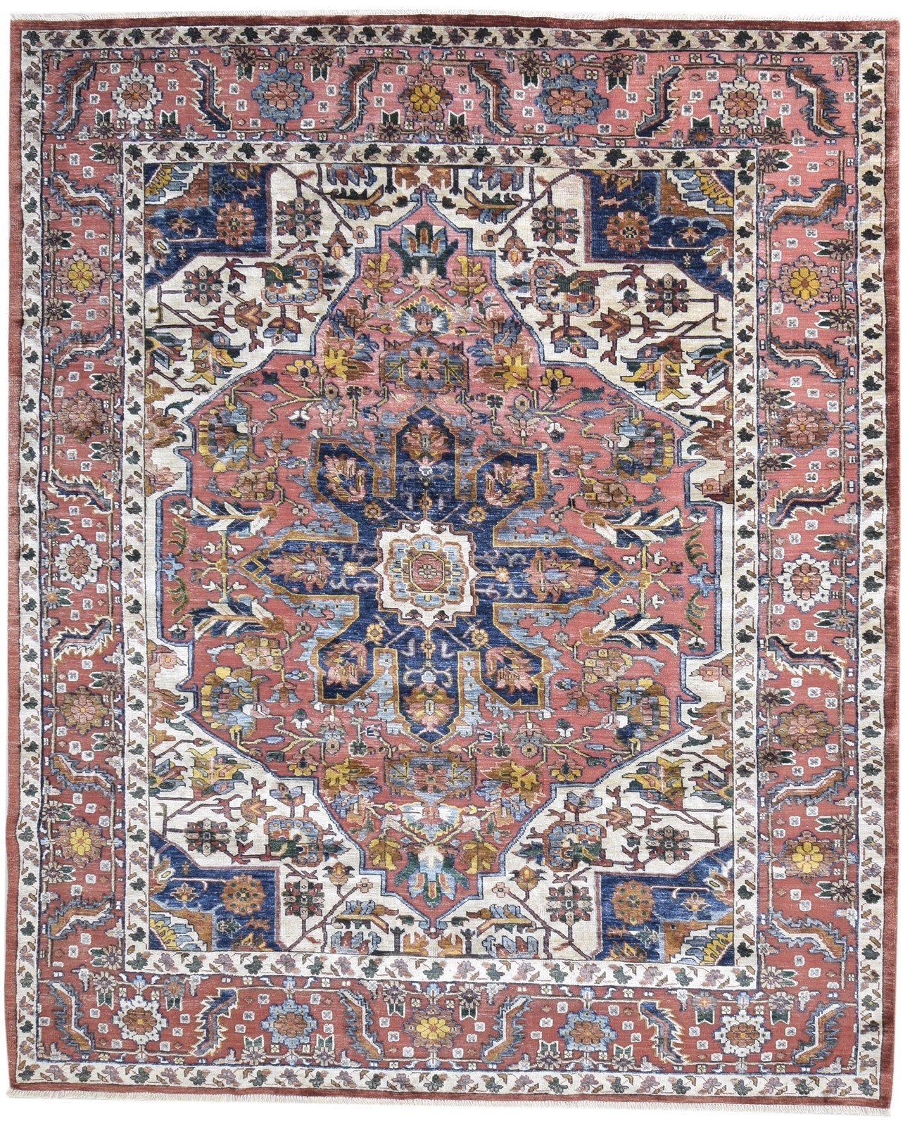 Wool / Silk Rust Rug 8' X 10' Persian Hand Knotted Serapi Oriental Large Carpet   7865000493205