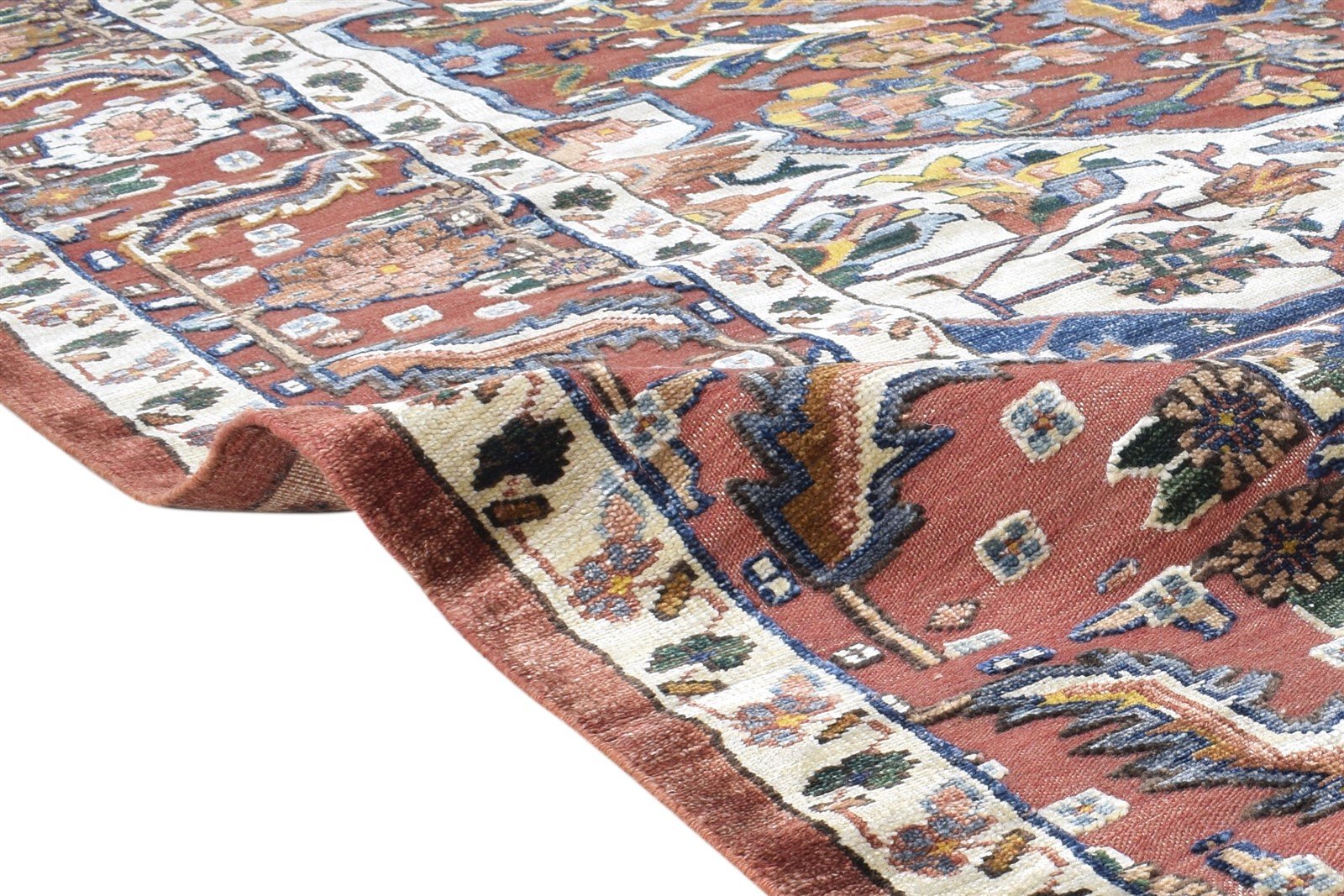 Wool / Silk Rust Rug 8' X 10' Persian Hand Knotted Serapi Oriental Large Carpet   7865000493205