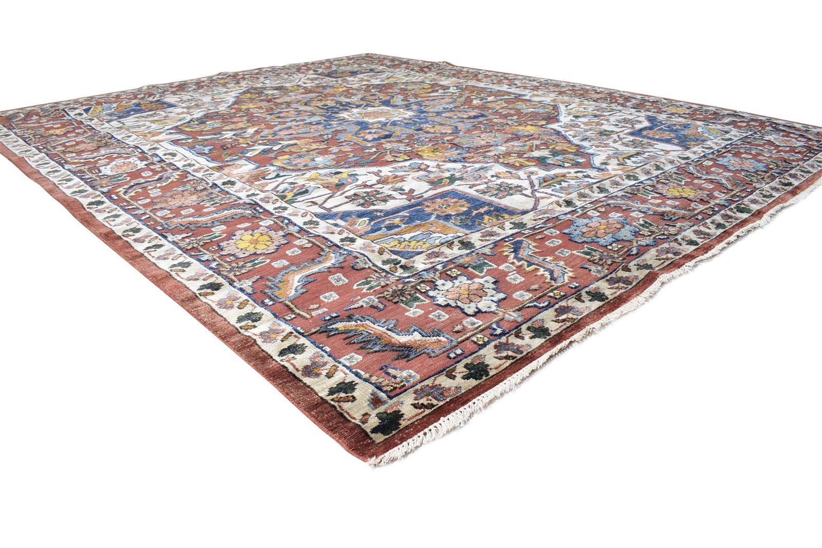 Wool / Silk Rust Rug 8' X 10' Persian Hand Knotted Serapi Oriental Large Carpet   7865000493205