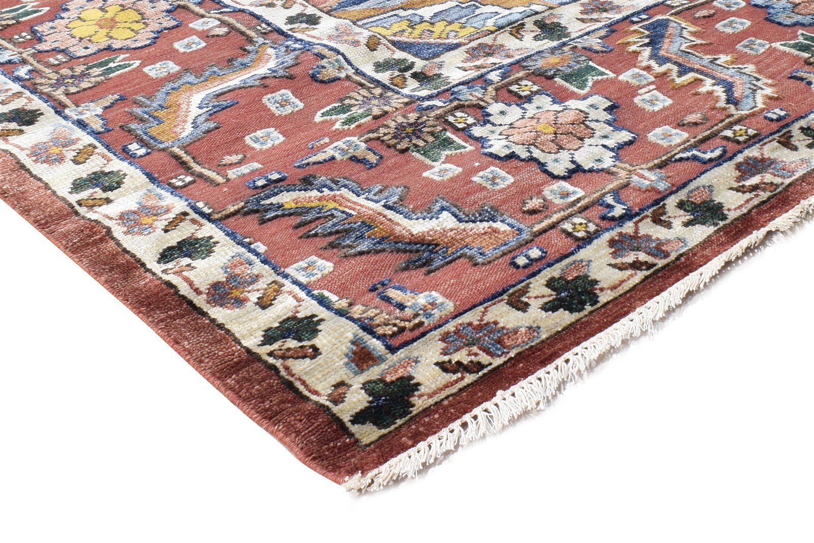 Wool / Silk Rust Rug 8' X 10' Persian Hand Knotted Serapi Oriental Large Carpet   7865000493205