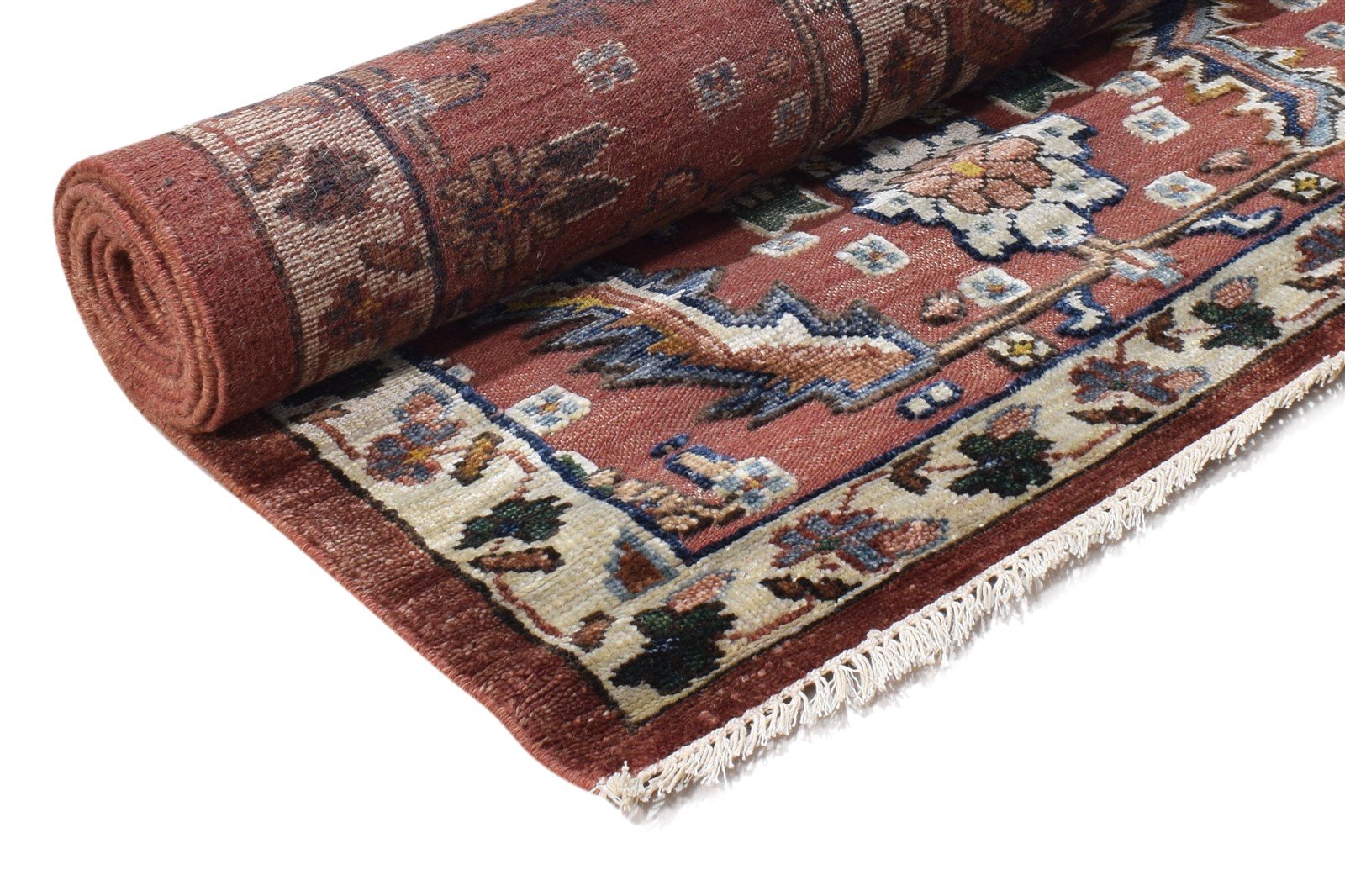 Wool / Silk Rust Rug 8' X 10' Persian Hand Knotted Serapi Oriental Large Carpet   7865000493205