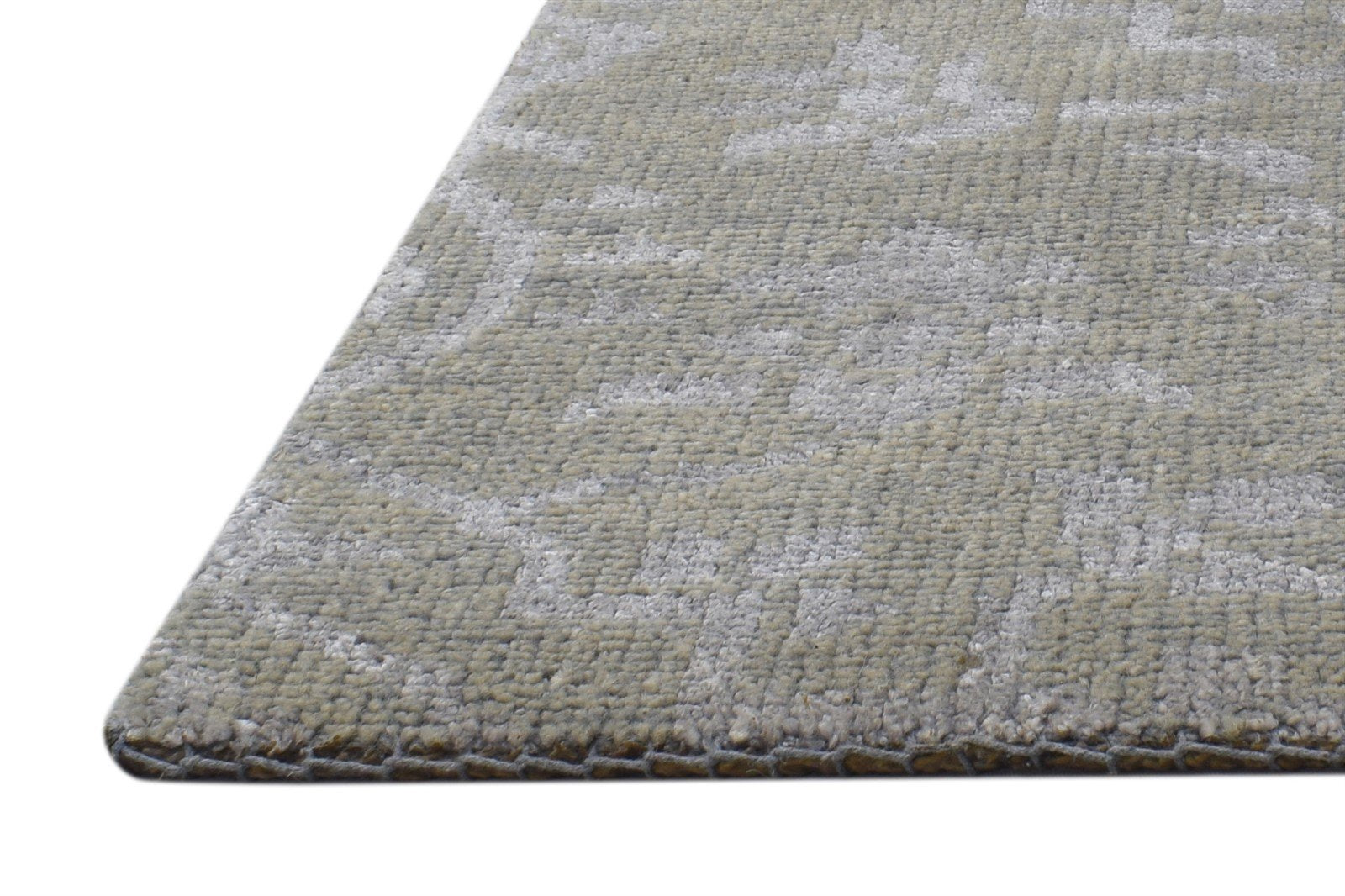 Wool / Silk Sage Rug 2' X 2' Modern Hand Knotted Moroccan Floral Small Carpet   7864130666645
