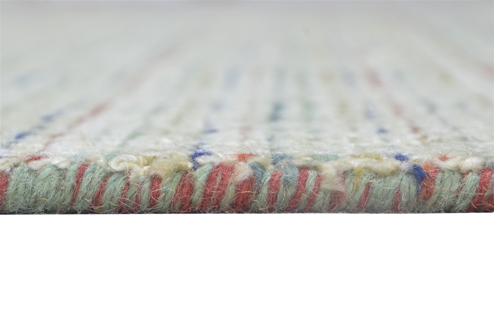 Wool / Silk Silver Rug 5X7 Modern Handloom Scandinavian Striped Room Size   7864153211029