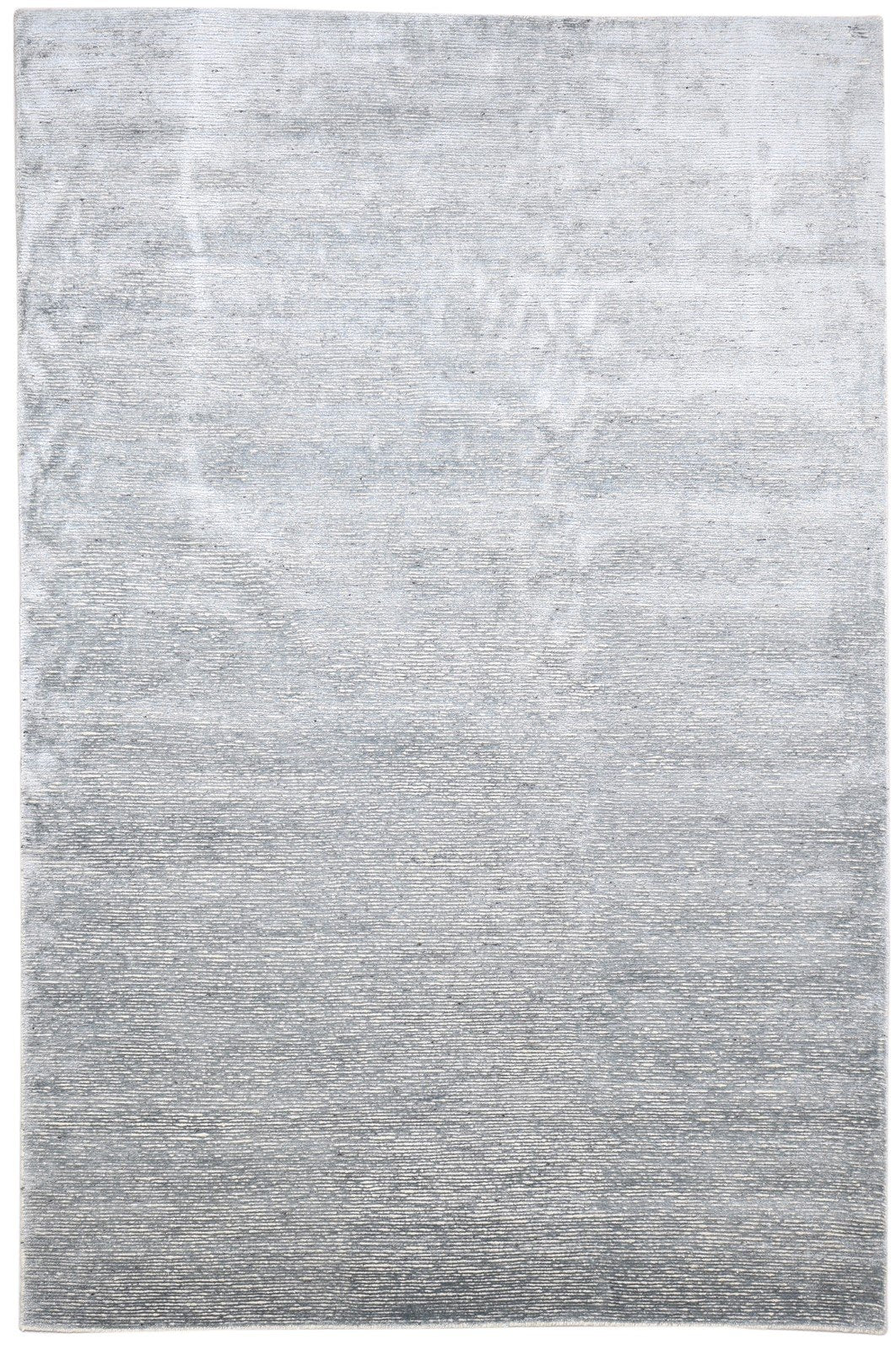 Wool / Silk Silver Rug 6X9 Modern Hand Knotted Scandinavian Solid Room Size   7864171921557
