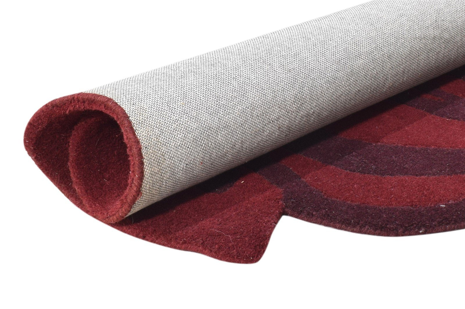 Wool Wine Rug 5' X 5' Modern Hand Tufted French Floral Room Size Carpet   7865009045653