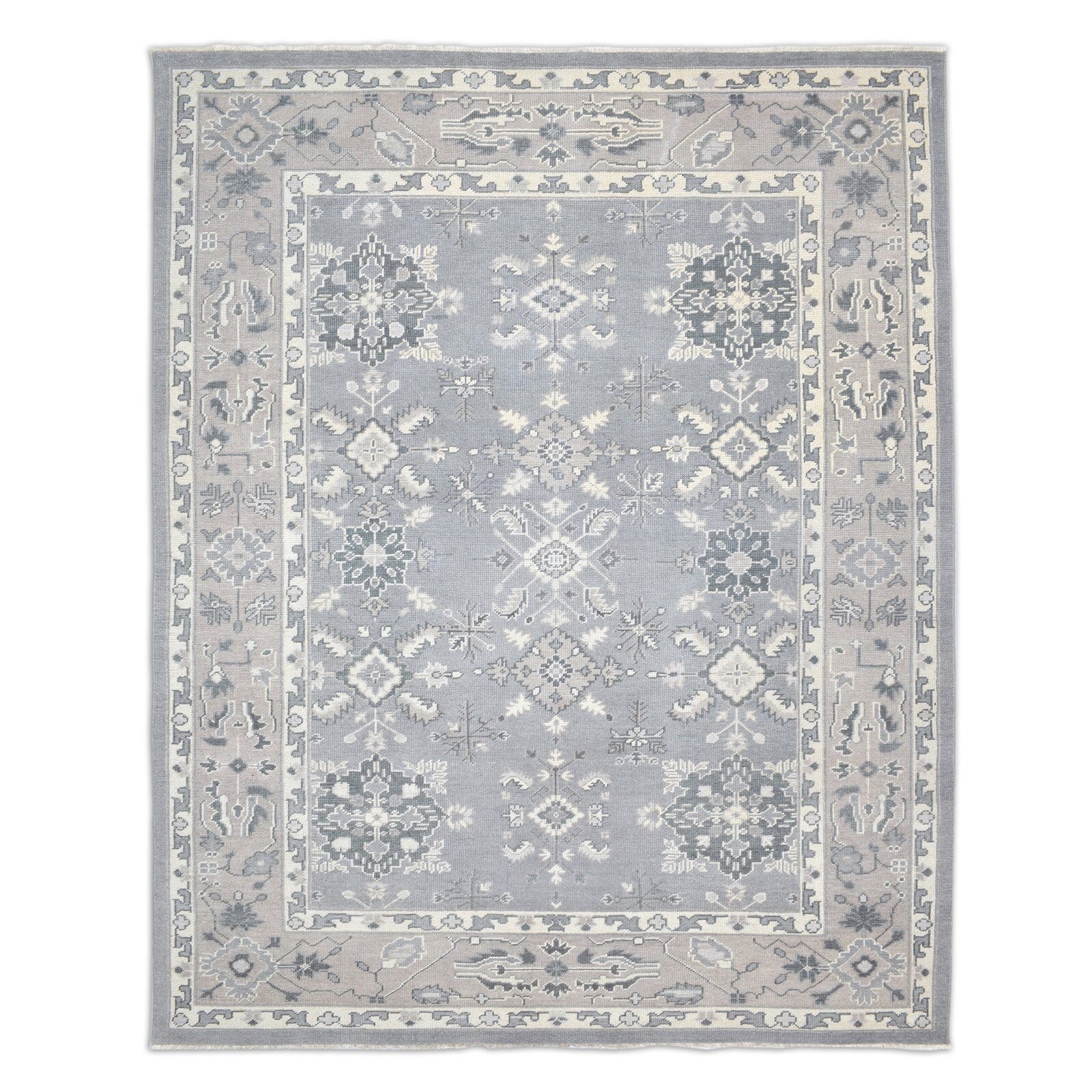 Wool grey Bedroom rug Persian hand knotted rug oushak oriental large Rug carpet   8488882274453